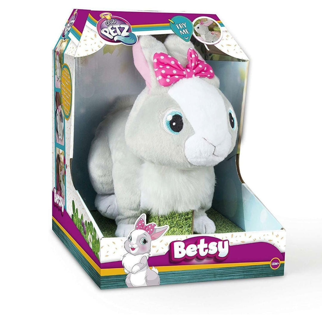 Club PETZ Betsy, Interactive Rabbit Soft Toy That Jumps, Moves Ears And Makes Sounds