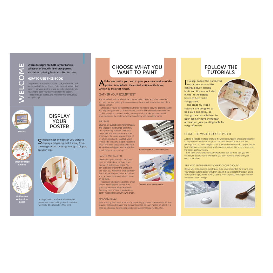 Search Press City Scenes Pad Pad Poster Creative Painting & Art Activity Book