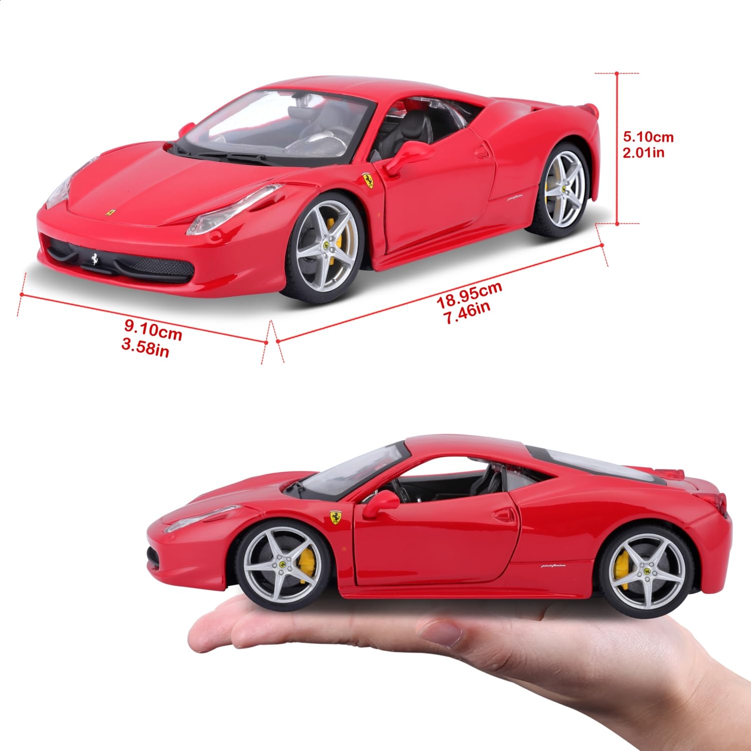 Bburago Ferrari 458 Italia Die-Cast Car, 1: 24