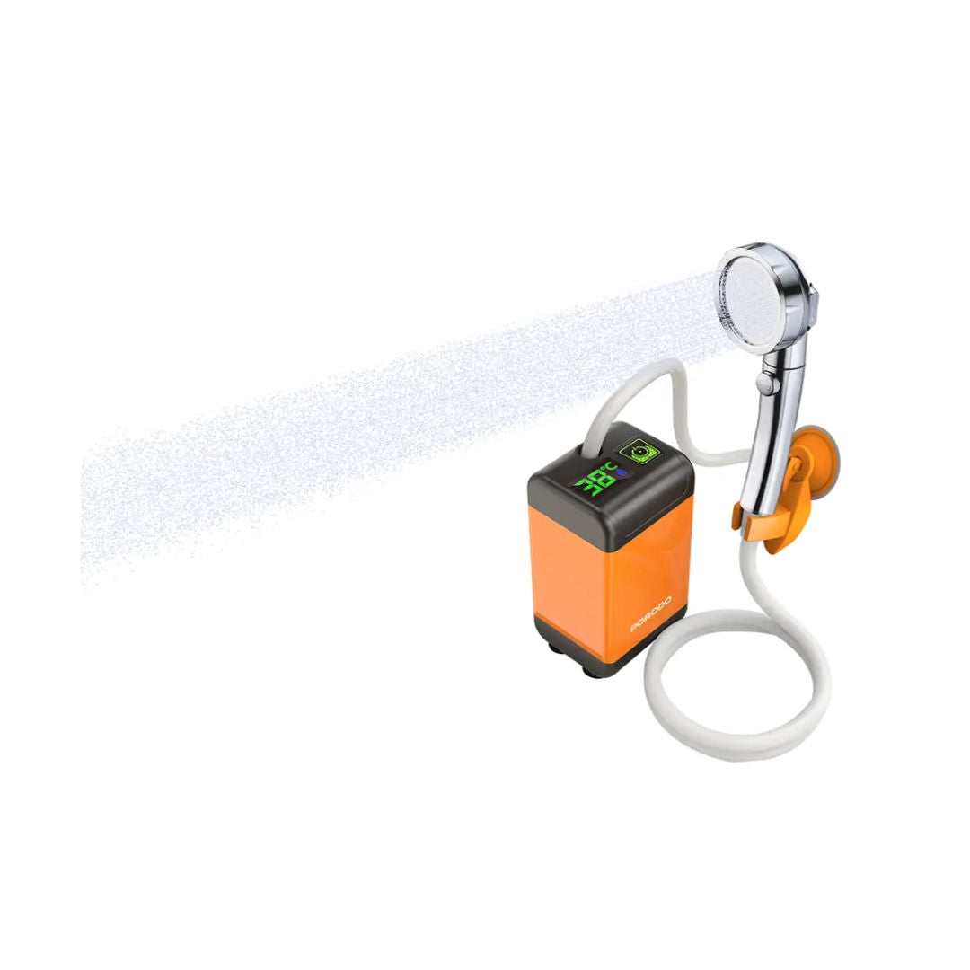 Porodo Lifestyle Portable Electric Shower Pump, Orange