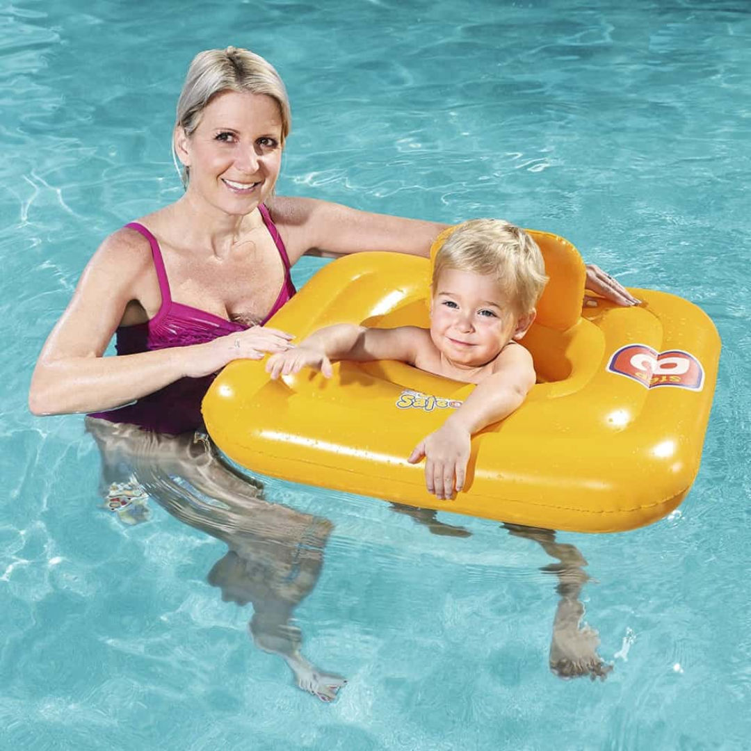 Bestway Swim Safe Baby Support Step A Swim Float 76 x 76cm, 1 to 2 years