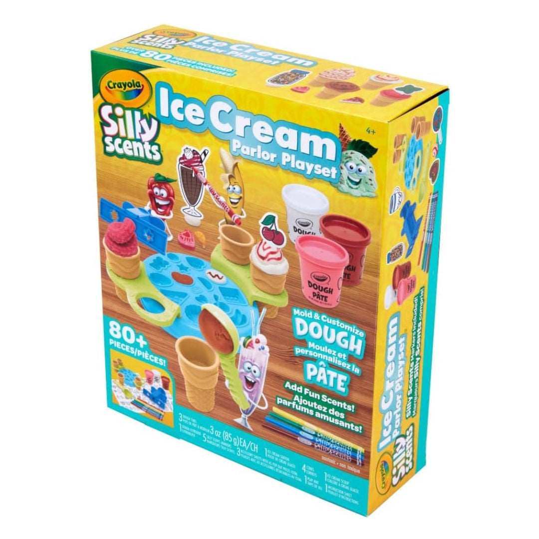 Crayola Silly Scents Ice Cream Parlor Playset, 80+ Pieces, 225gm