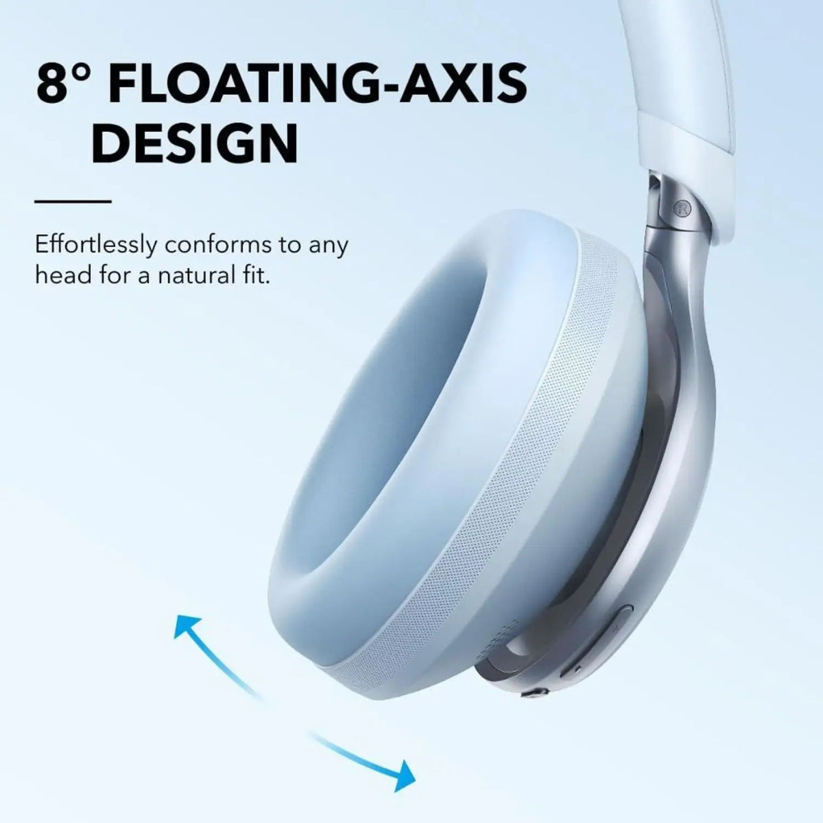 Anker Soundcore Space One A3035031 Wireless Over-Ear Noise Cancelling Headphones, Blue