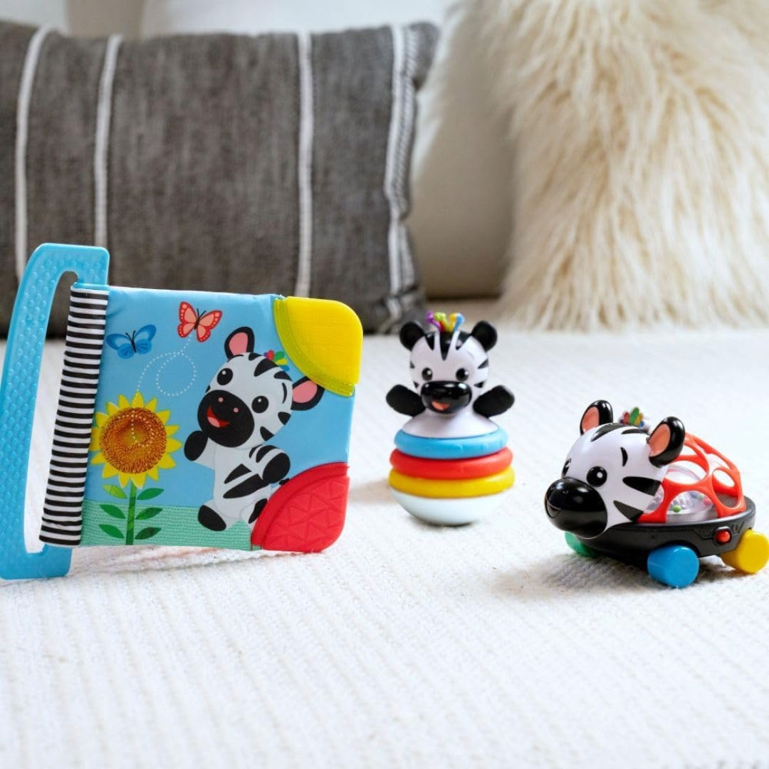 Baby Einstein Zen the Zebra 3-Piece Holiday Gift Set, 3 Months+