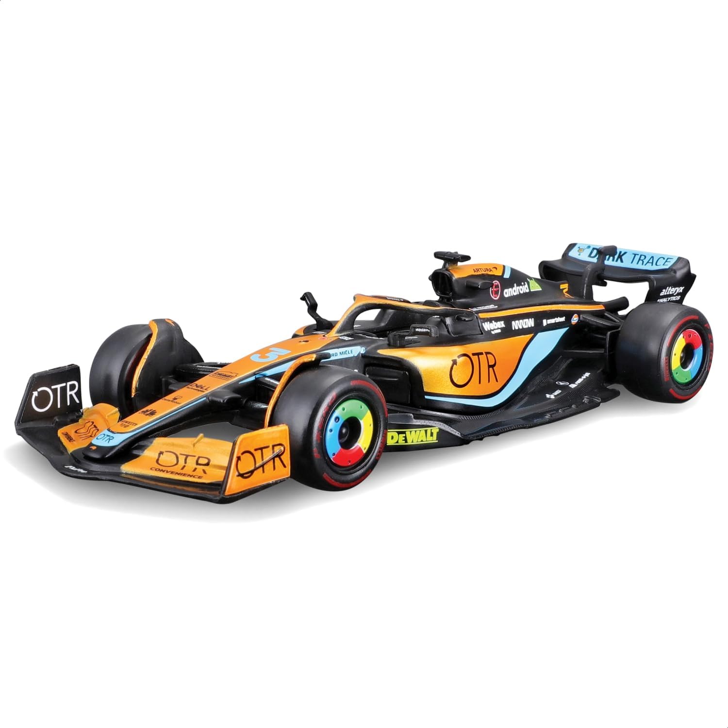 Bburago Metal Formula, Racing F1 Season 2022, McLaren Lando Norris Die-Cast Cars Set, 1:43, Pack of 7