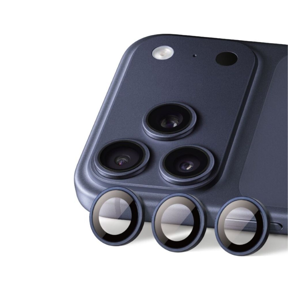 Blupebble Graphene Rock Series Camera Lens Protector for iPhone 17 Series, Blue