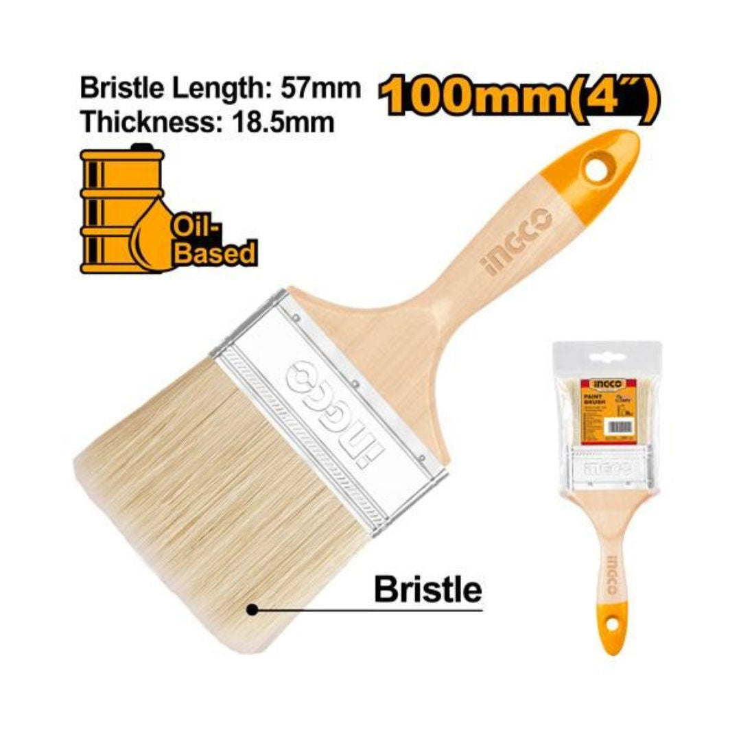 INGCO Paint Brush, Oil-based, Wooden Handle