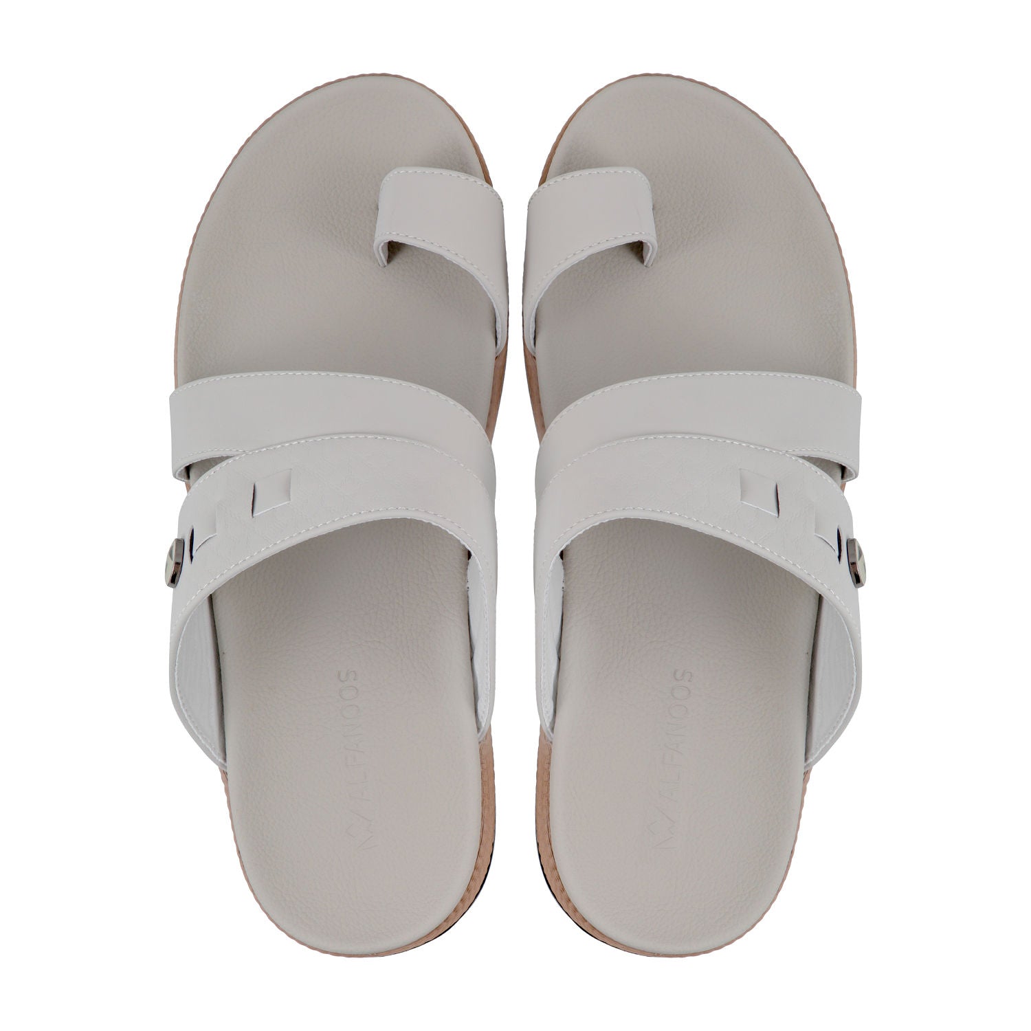 AL FANOOS Men's Arabic Style Sandals with PU Leather Upper, EVA Cushioning & TPR Sole, AFNMN0000911BEG