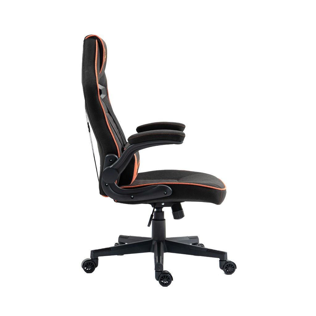 Porodo Ergonomic Gaming Chair with Flexible Headrest, PDX548, Black/Orange