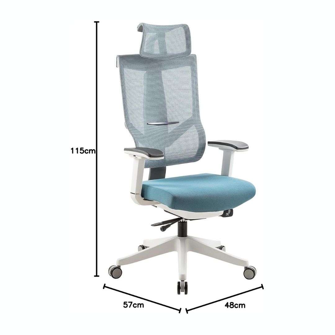 Navodesk AERO Chair, Premium Ergonomic Office & Computer Chair with 3D Armrests, High Back Executive Chair with Multi-adjustable, Marine Blue