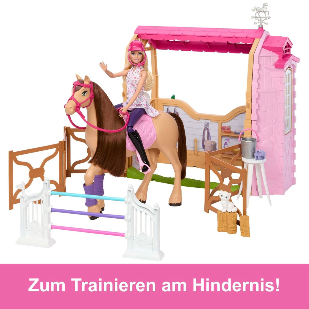 Barbie Mysteries, The Great Horse Chase Ultimate Stable Playset, JDN43, Doll, Horse & 25+ Accessories with 6 Play Areas