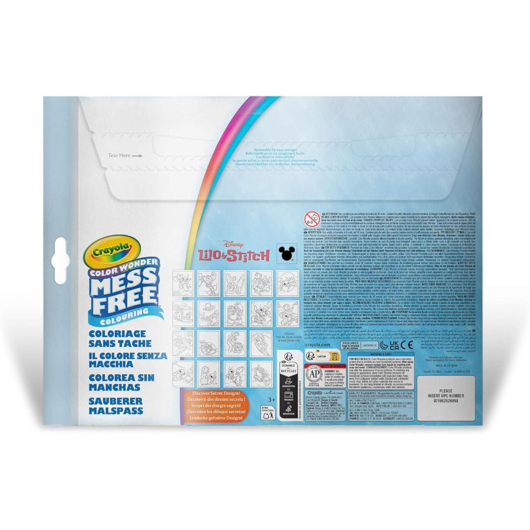 Crayola Disney Lilo & Stitch, COLOR WONDER MESS FREE COLOURING Set