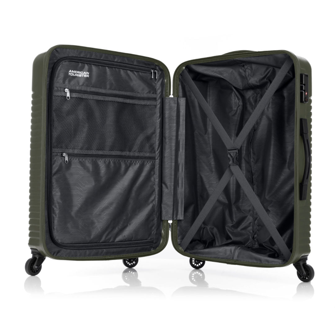 American Tourister Sky Park Hardside Spinner Suitcase, TSA, Olive Green