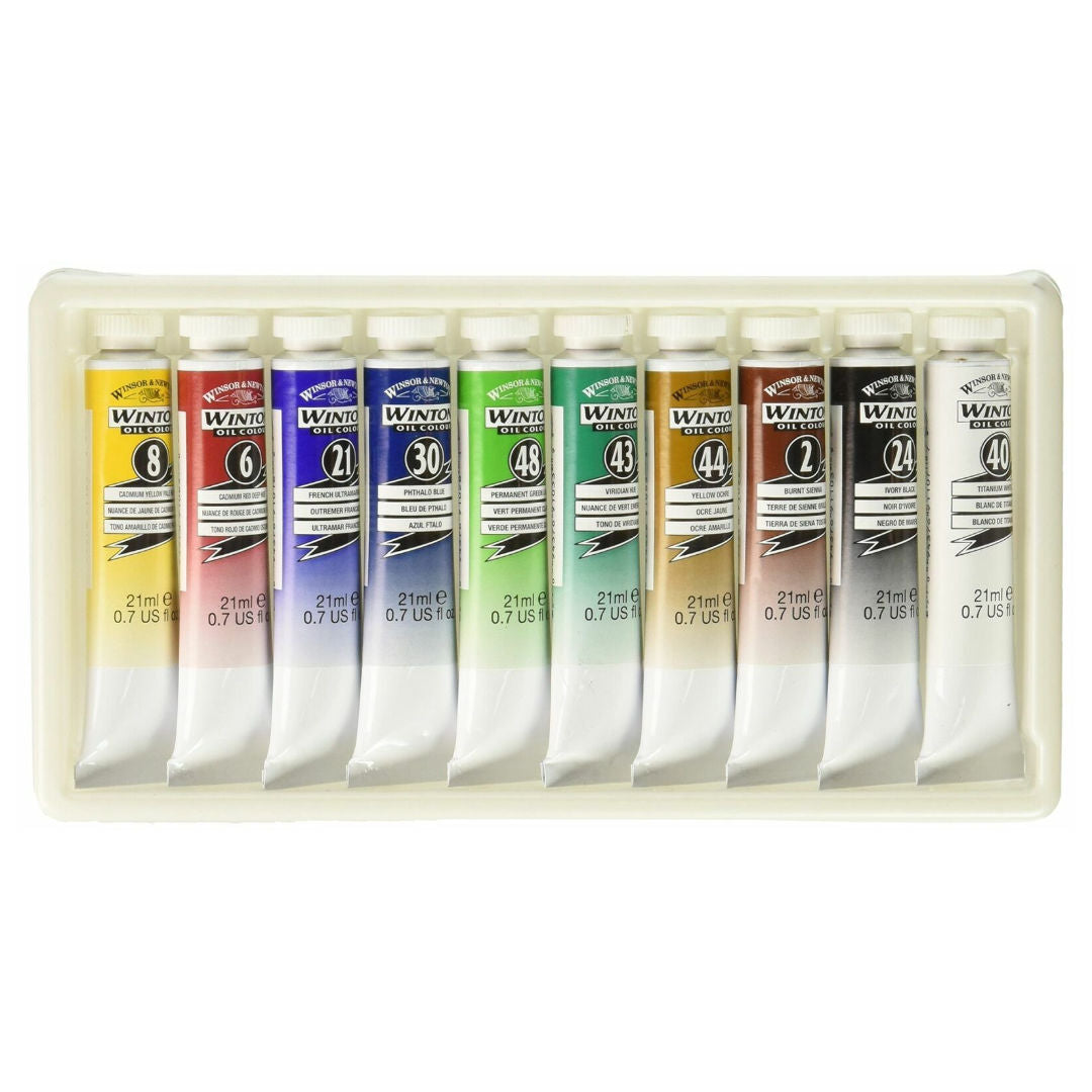 Winsor & Newton Oil Colour Tube Set 10 x 21ml, 1490618