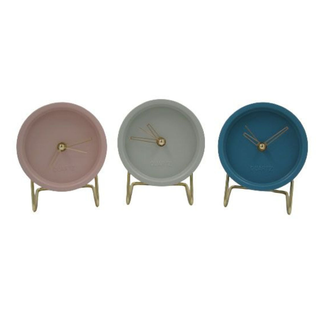 RSC/QUARTZ Metal Alarm Clock,13cm, Assorted Colors, C20-011