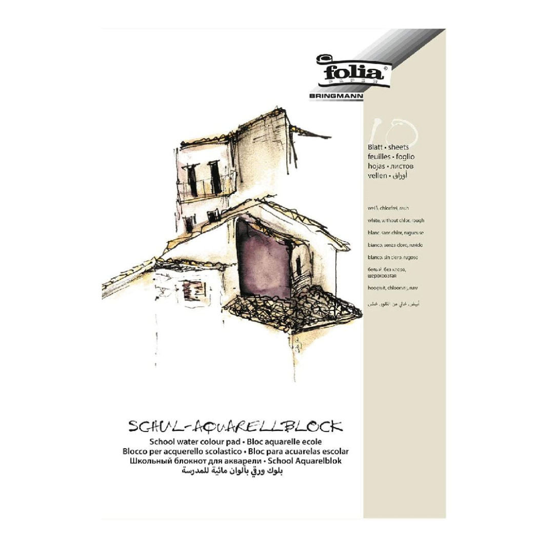 Folia Rough Watercolour Paper Pad, 10 sheets, 200gsm