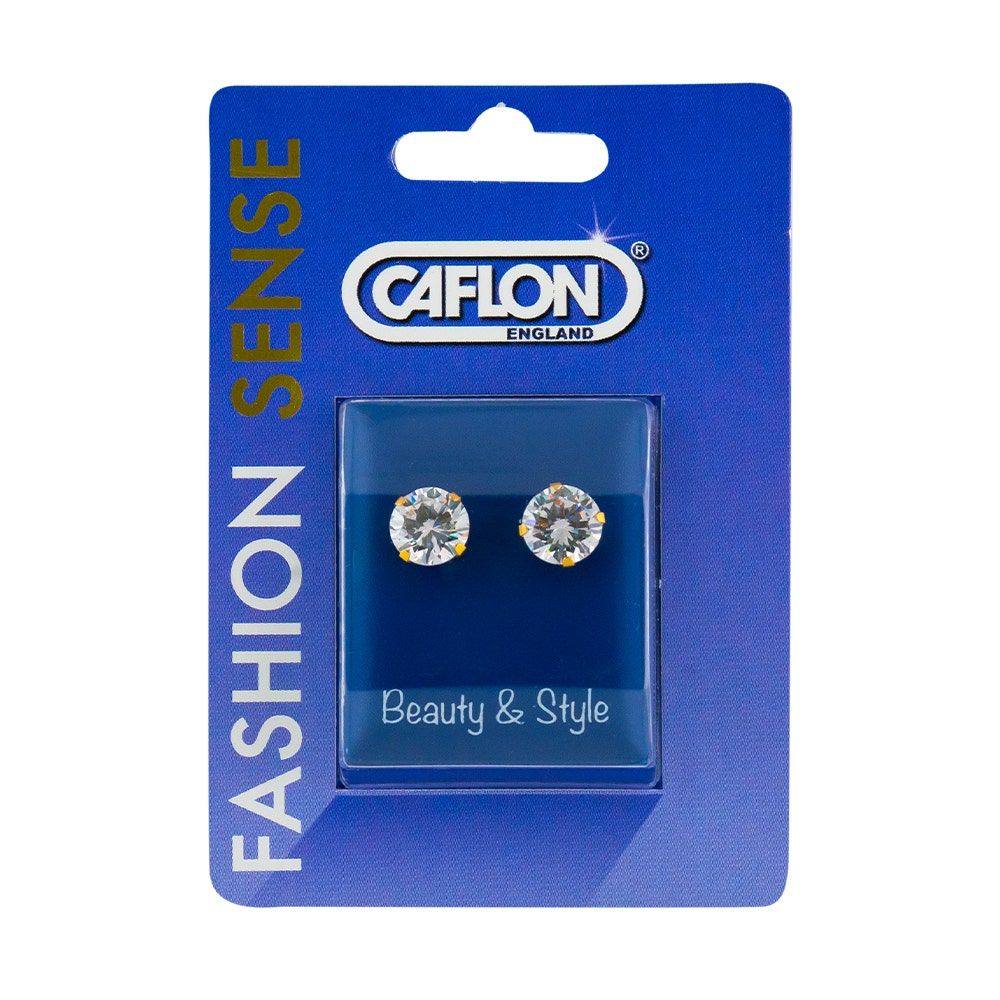CAFLON ENGLAND Fashion Sense Gold Plated Earring, White Cubic Zirconia