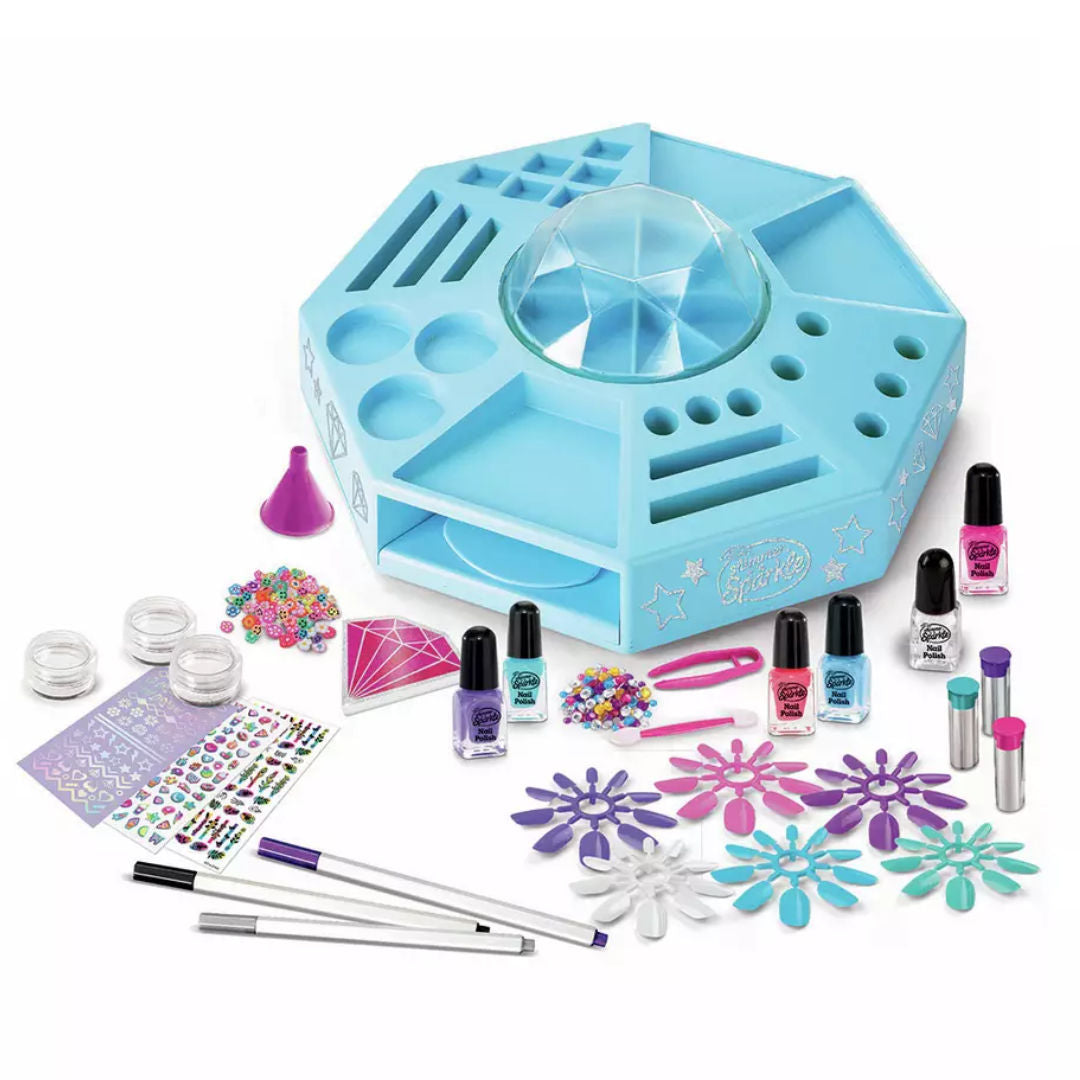 Cra-Z-Art Shimmer ‘n Sparkle All-in-One Nail Art Studio Kit, 8+ Years