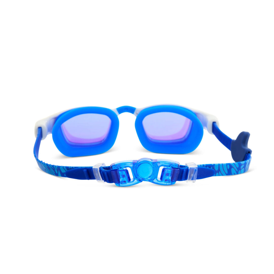 Bling2O Oceanic Blue Short Fin Shark Swim Goggles Blue/White, 6+ years