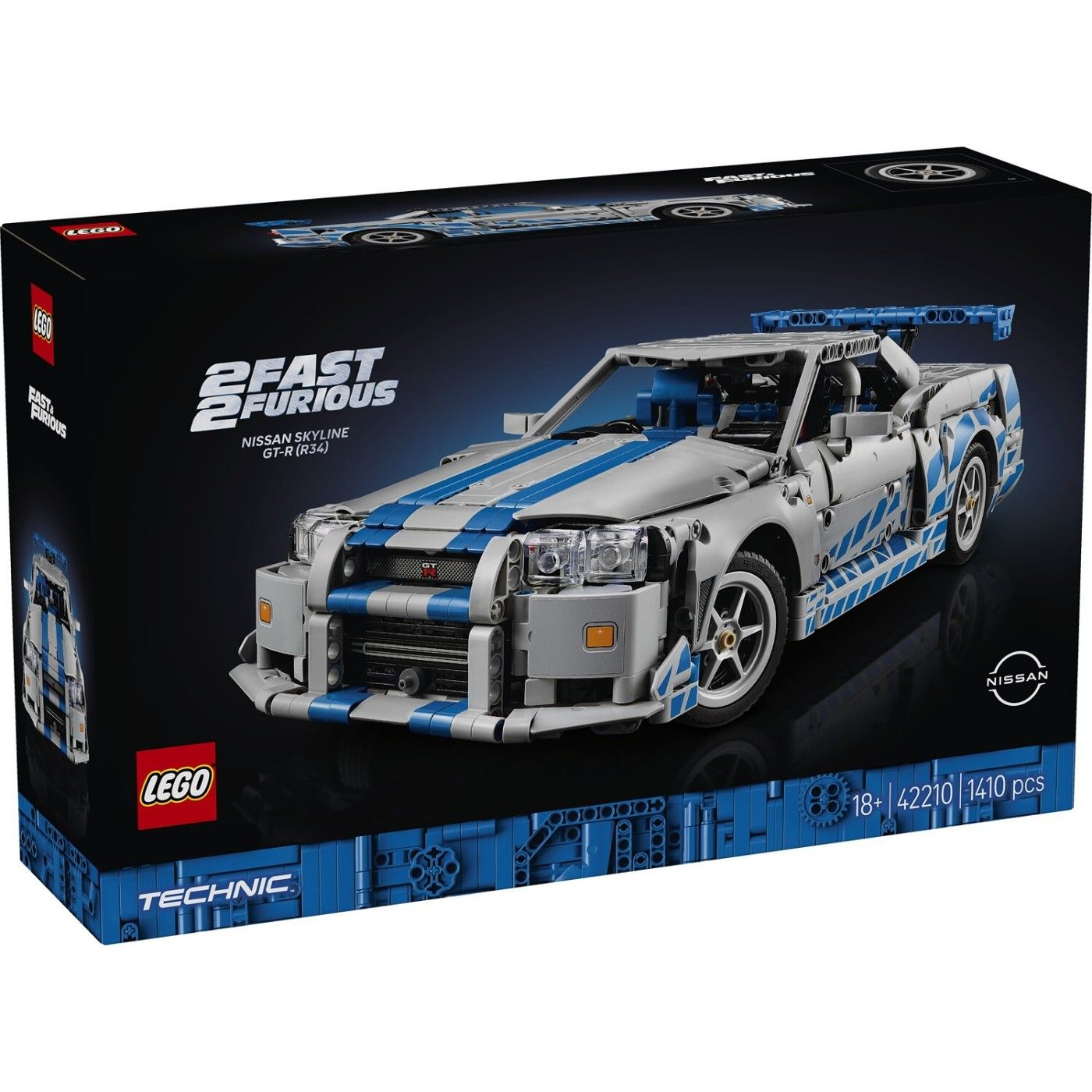 LEGO Technic 2 Fast 2 Furious Nissan Skyline GT-R Car Building Set
