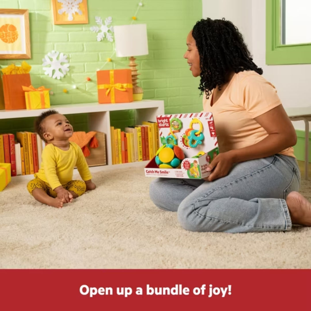 Bright Starts Catch Me Smile Toy Gift Set (4 Pieces), 3+ months