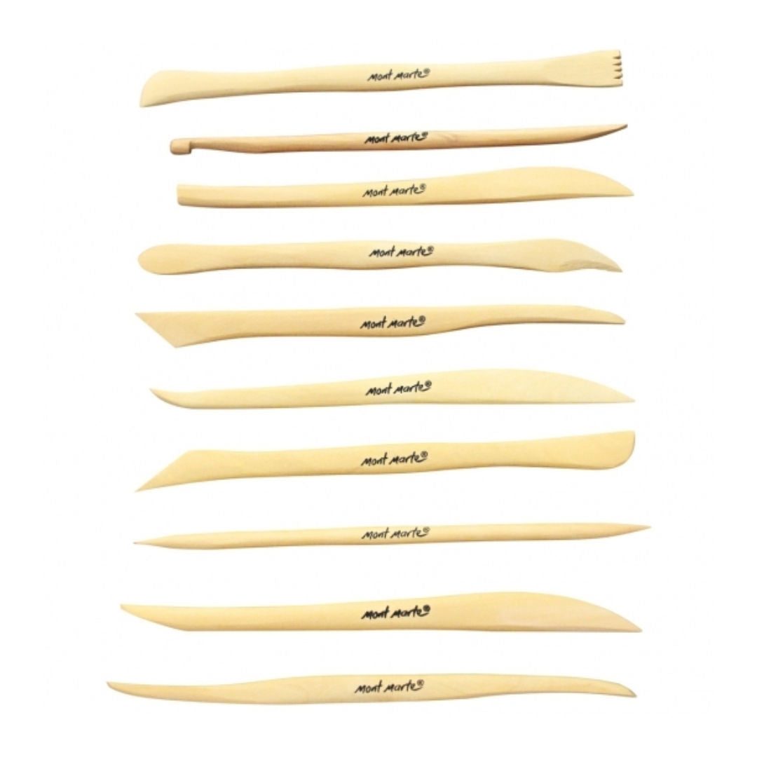 Mont Marte 10-Pieces, Mini Modelling Tools Boxwood Set, MMSP0003