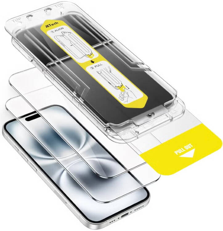 Blupebble Graphene Tempered Glass 2.5D Privacy Screen Protector for iPhone 16 Plus