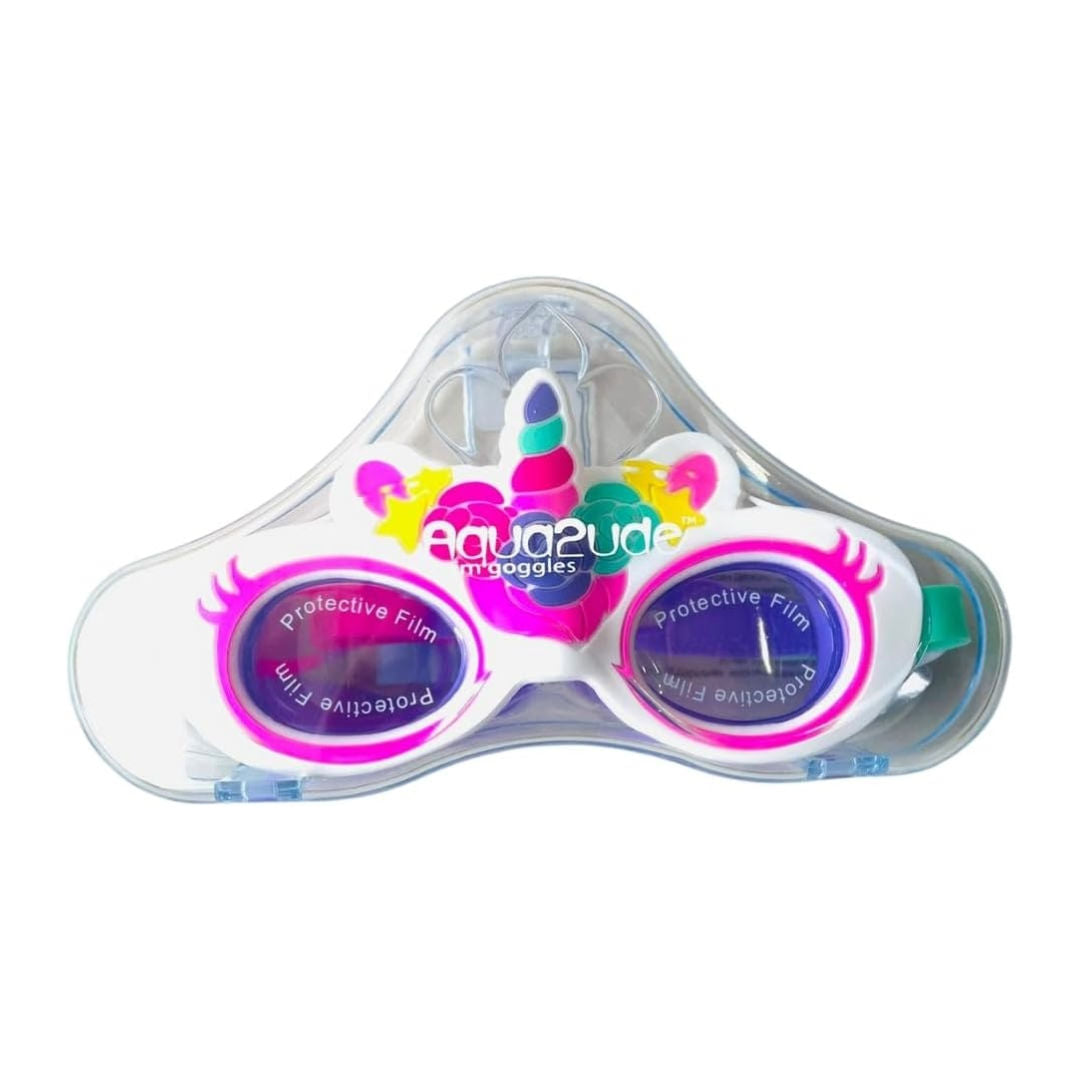 Aqua2ude Unicorn Lash Swim Goggles, Pink, 3+ Years