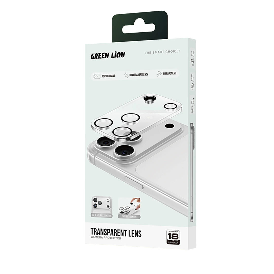 Green Lion Transparent Lens For iPhone 18 Pro & 18 Pro Max, Clear