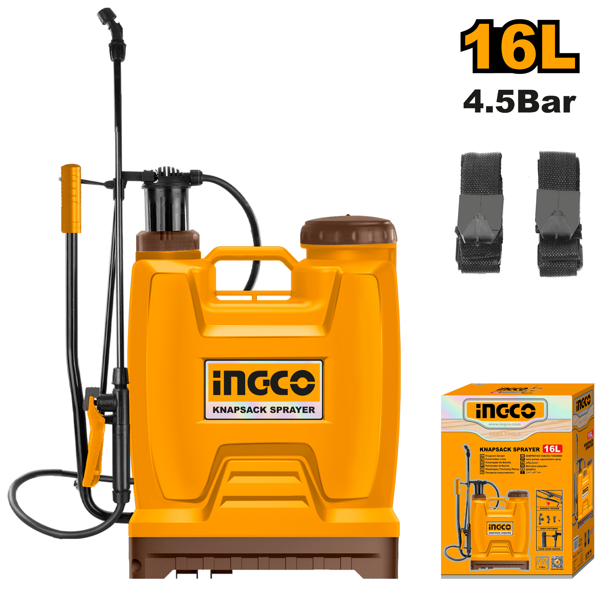 INGCO Knapsack Sprayer 16L Agricultural Garden Sprayer