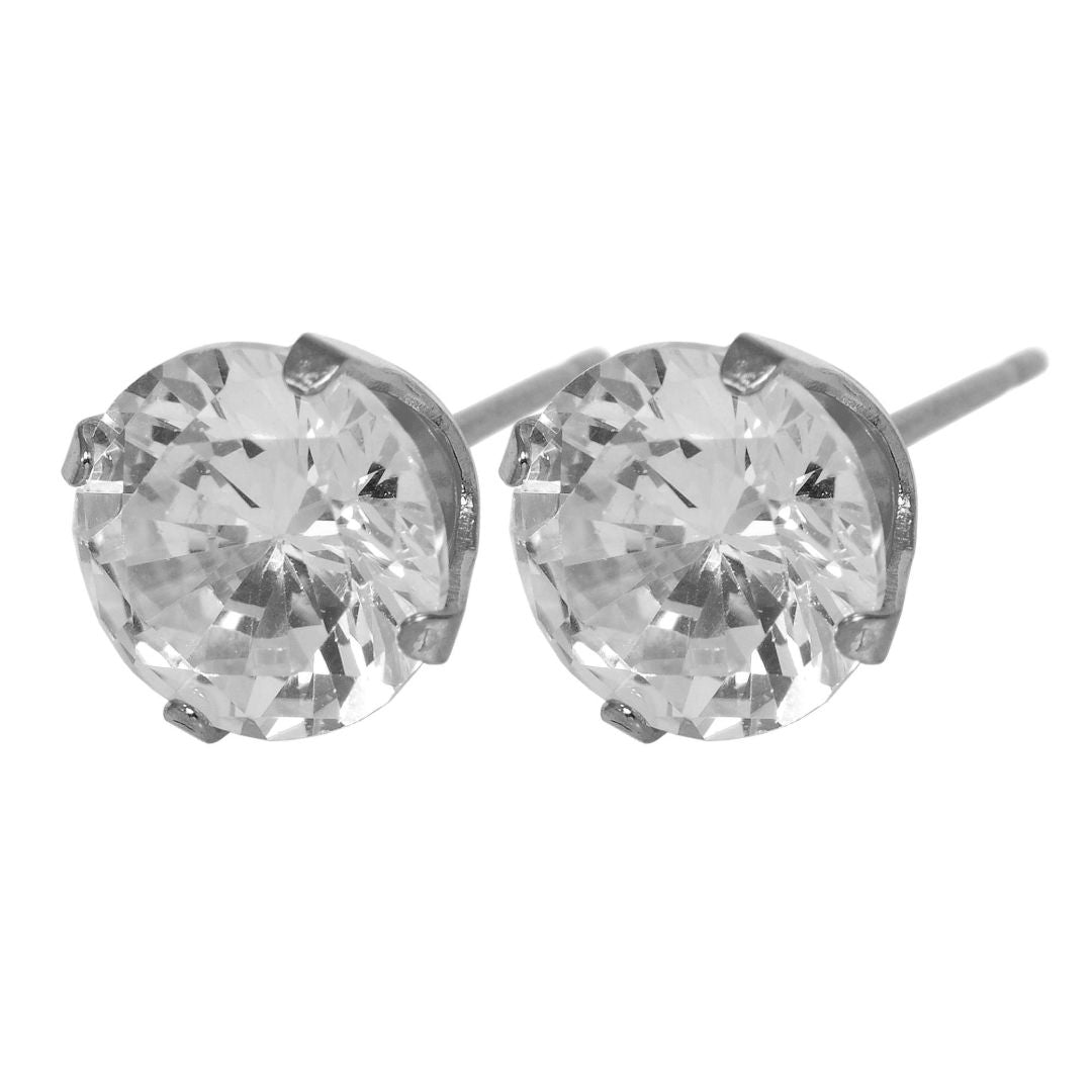 CAFLON ENGLAND Fashion Sense White Stainless, White Cubic Zirconia Earring