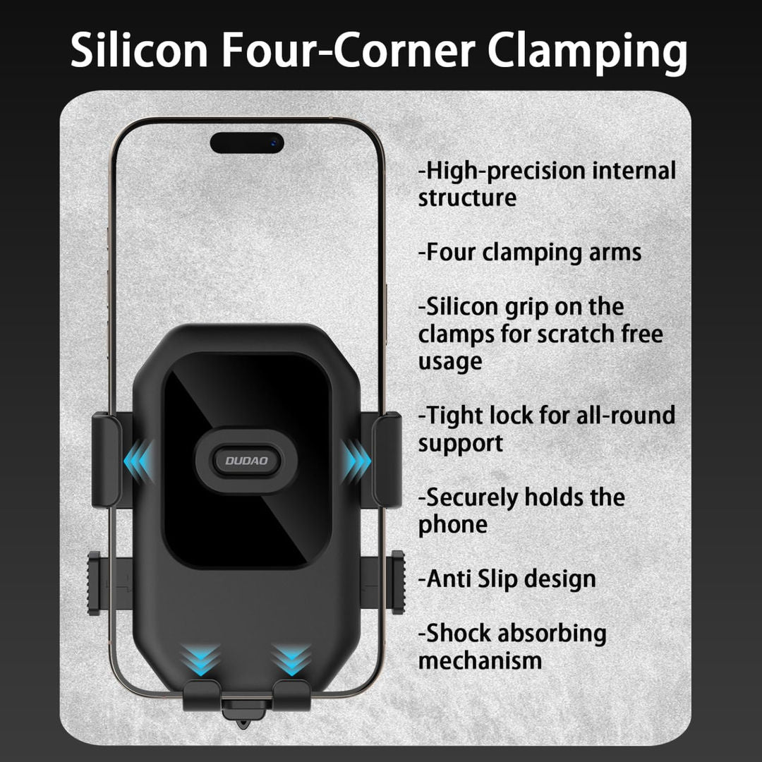 DUDAO F7 Phone Holder For Bicycle, Battery Cart, Motorbike, Black