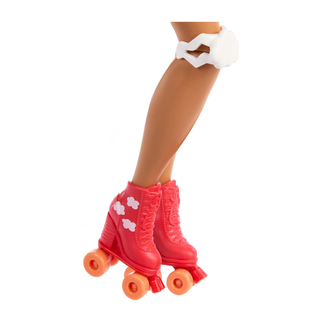 Barbie Dream Besties Teresa Roller Skating Fashion Doll, Posable Doll with Video Game Accessories Set