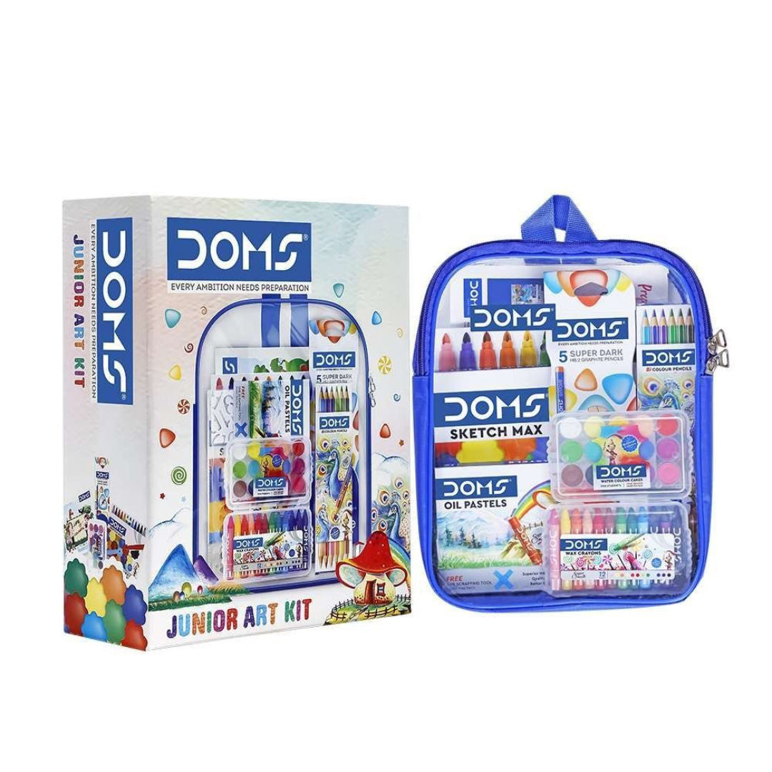 DOMS Junior Art Kit (DRW BK+GRA/COL PCL+WATCOL+CRA)