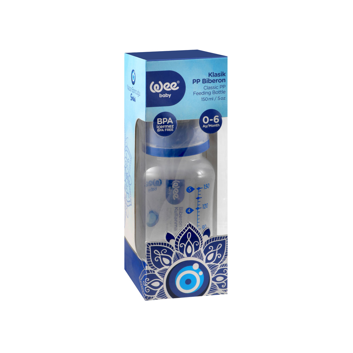 Weebaby Devil Eye Classic PP Feeding Bottle, 150ml, 268