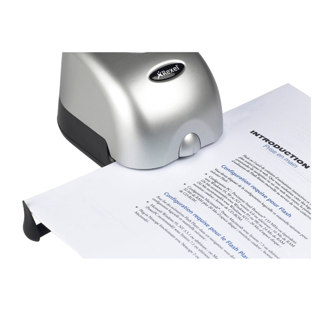 Rexel Polaris 1420, Electric Stapler & Punch, Silver/Black