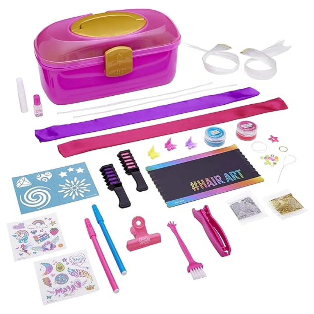 Cra-Z-Art Shimmer ‘n Sparkle All-in-One Hair And Body Creations Caddy Kit, 8+ Years