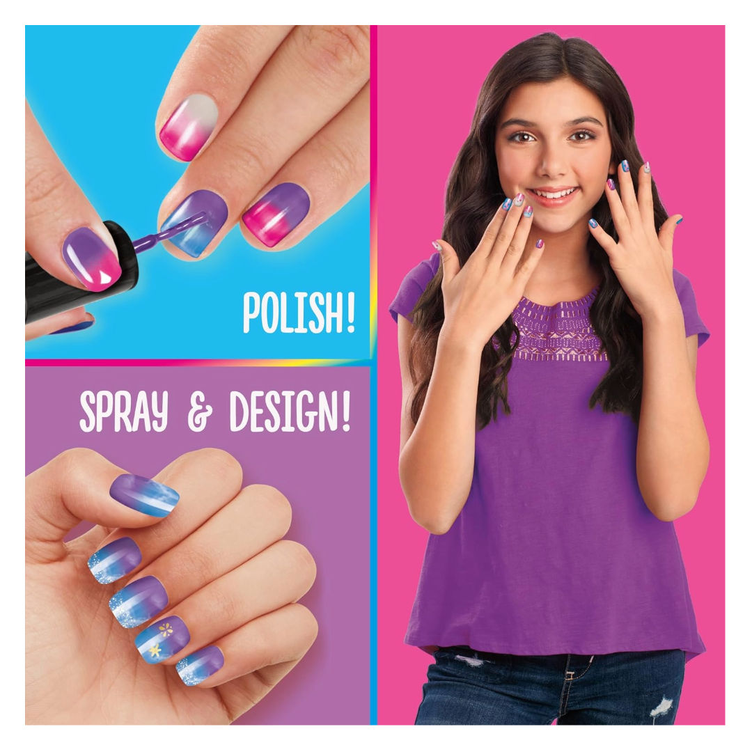 Cra-Z-Art Sparkle Glitter & Shimmer Airbrush Designer Nail Art Set, Children Ages 8+