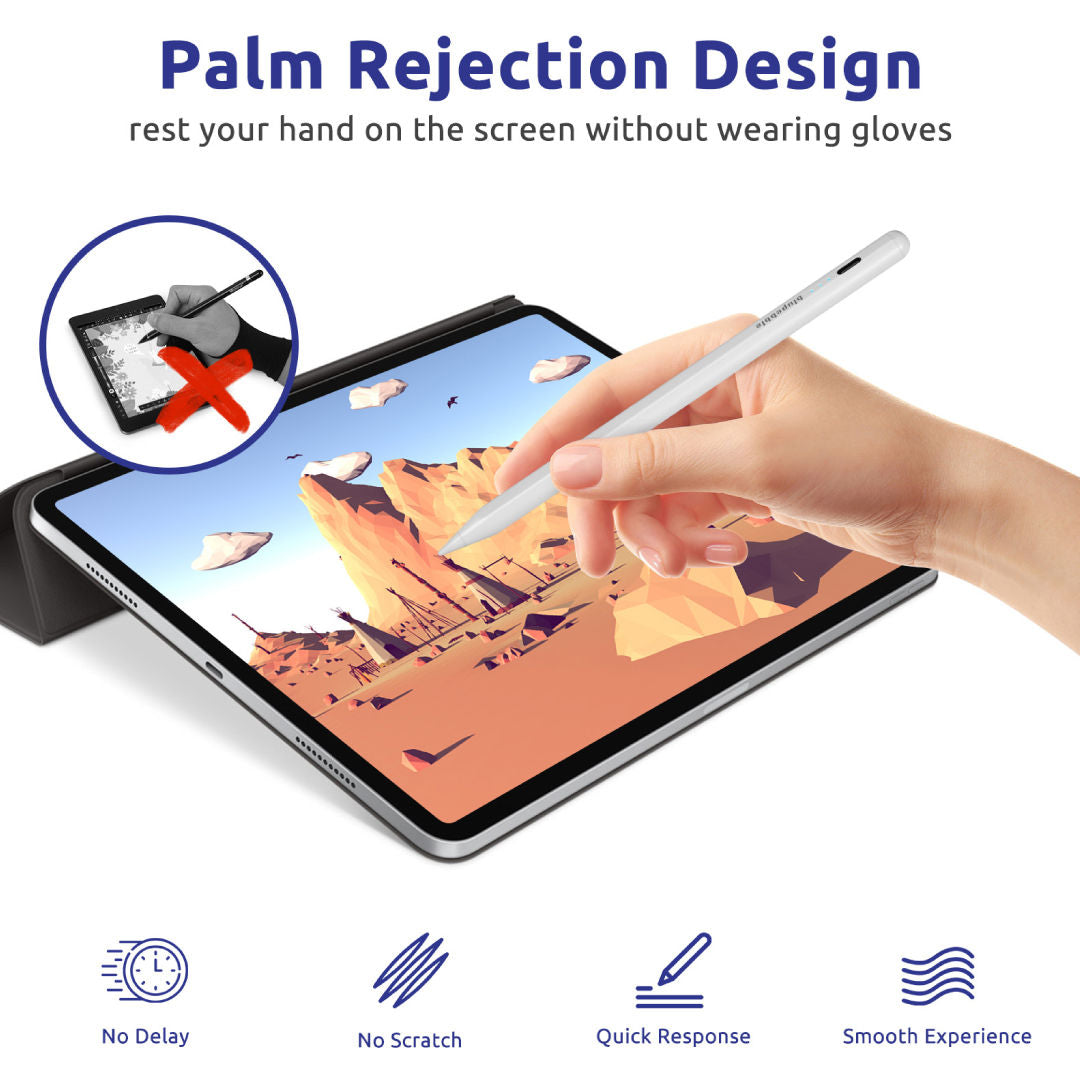 Blupebble iPad Sketch Pro Stylus Pen, White