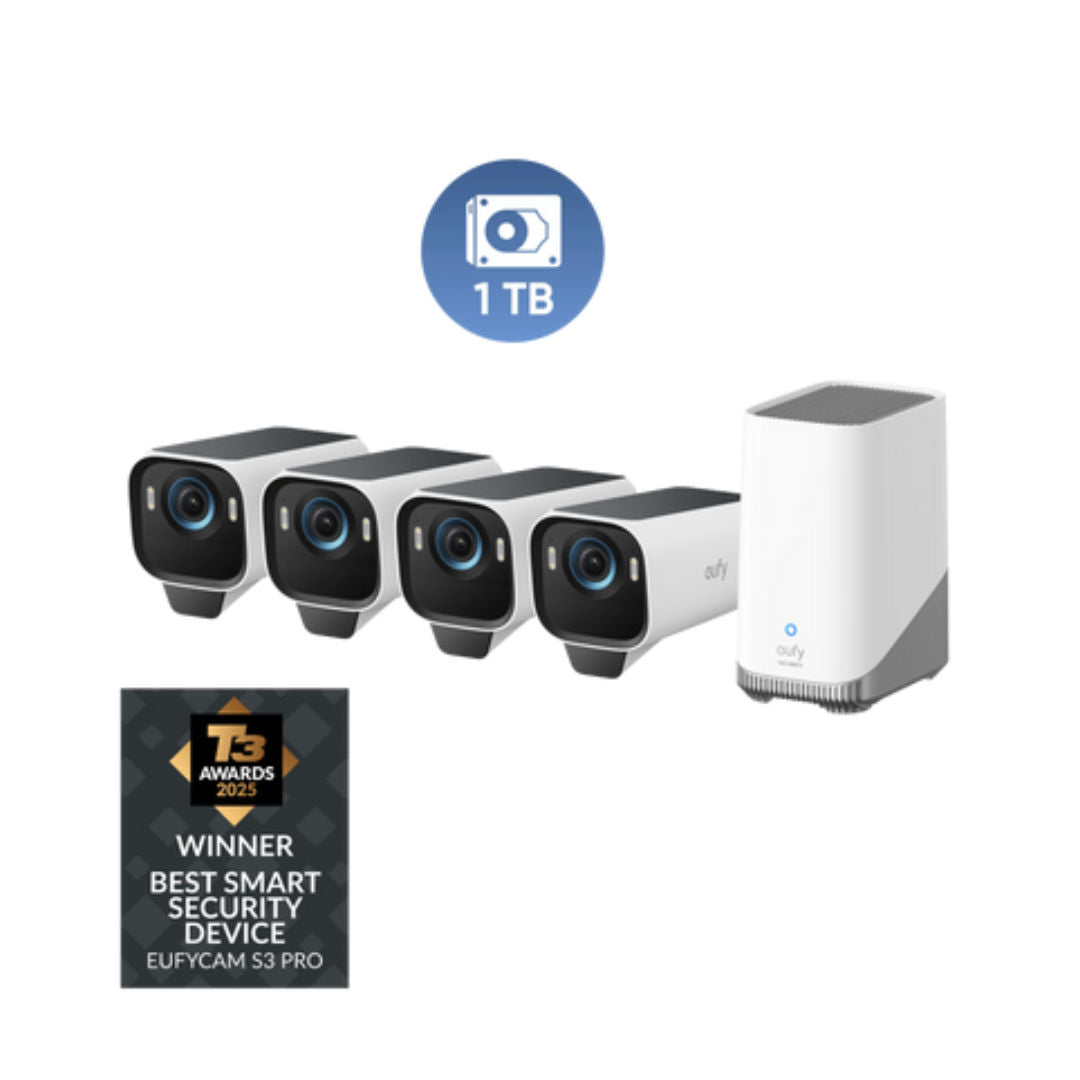 Anker Eufy S3 Pro 2-Cam Monitor Camera Suit, Black+White