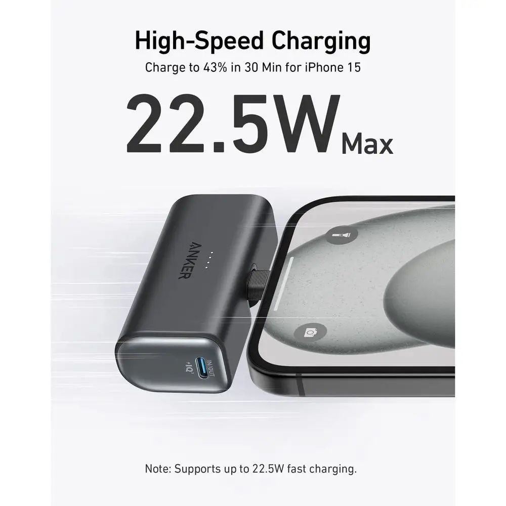 Anker Nano Power Bank, 22.5W, Built-In USB-C Connector