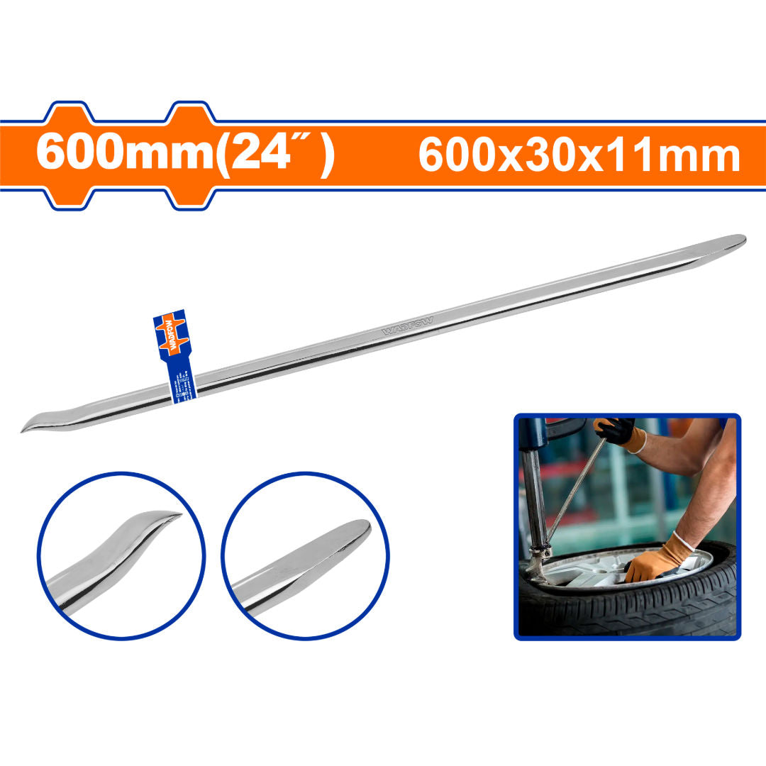 WADFOW Tyre Lever 600 x 30 x 11 mm, Carbon Steel, Drop-Forged & Chrome-Plated
