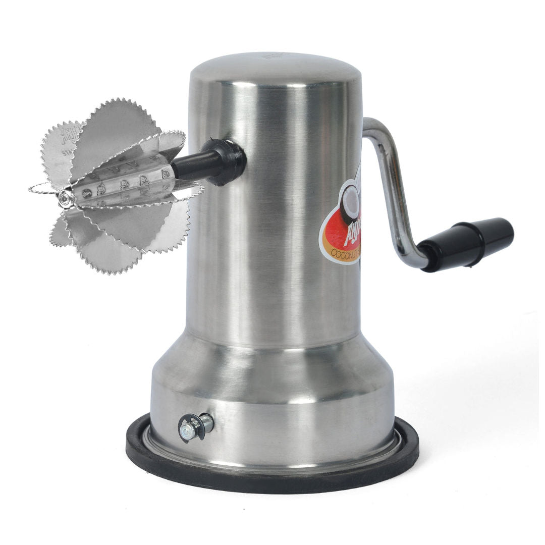 ANJALI Coconut Scrapper, Sleekmate, Stainless Steel, Vacuum Base