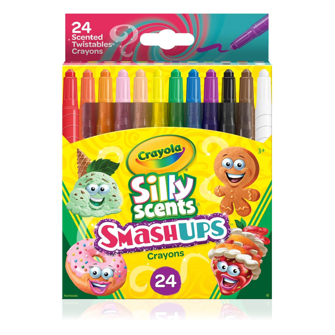 Crayola Silly Scents Smash Ups Mini Twistables Crayons, 24 Pieces