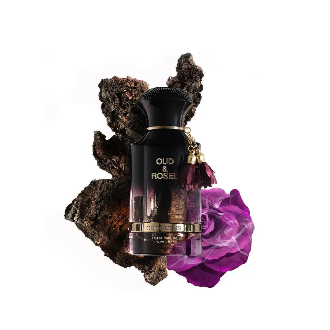 Ahmed Al Maghribi Oud & Roses Long Lasting Unisex Eau De Parfum, 60ml