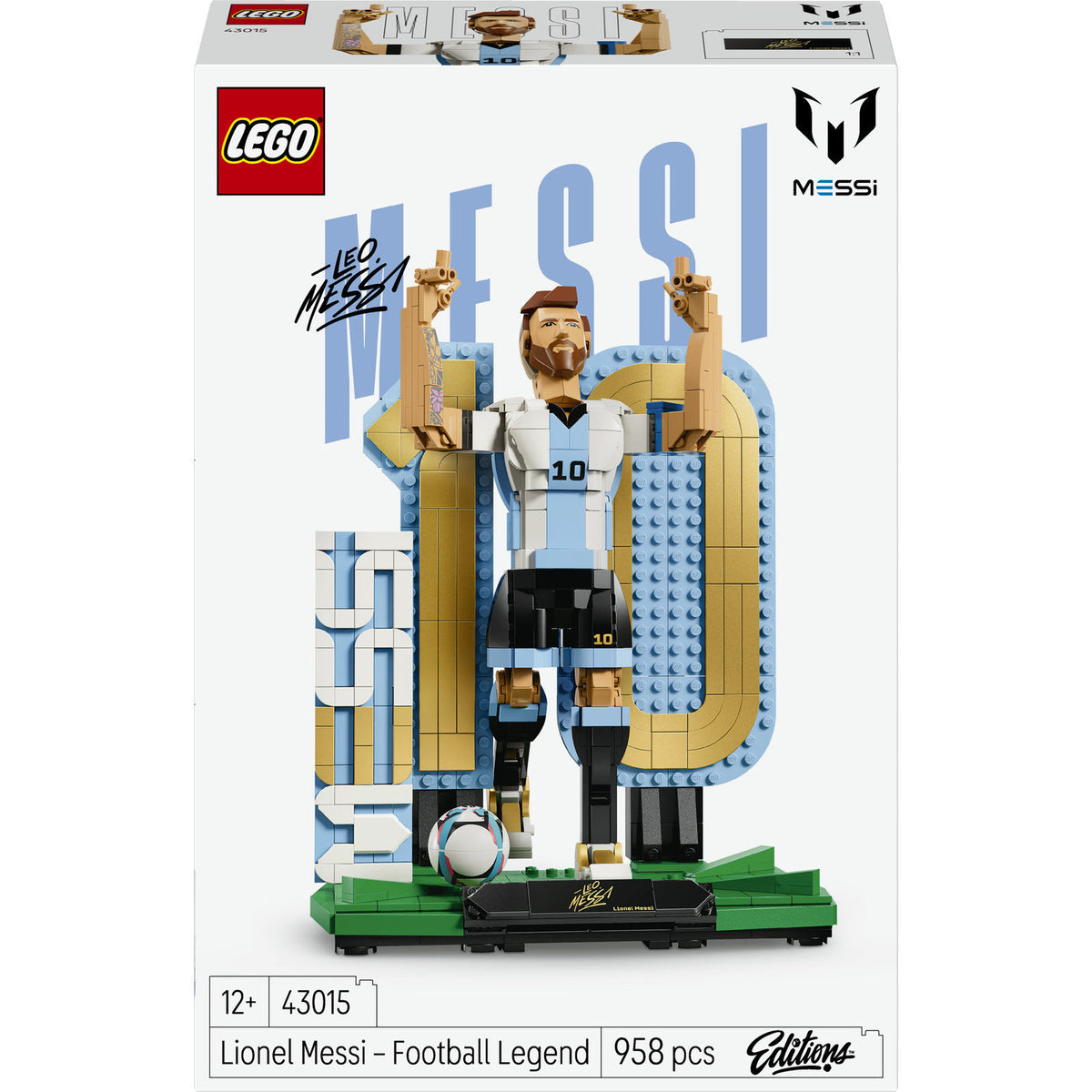 LEGO Editions Lionel Messi Soccer Legend Set 43015 Building Set, 958 Pieces, For Age 12+ Years