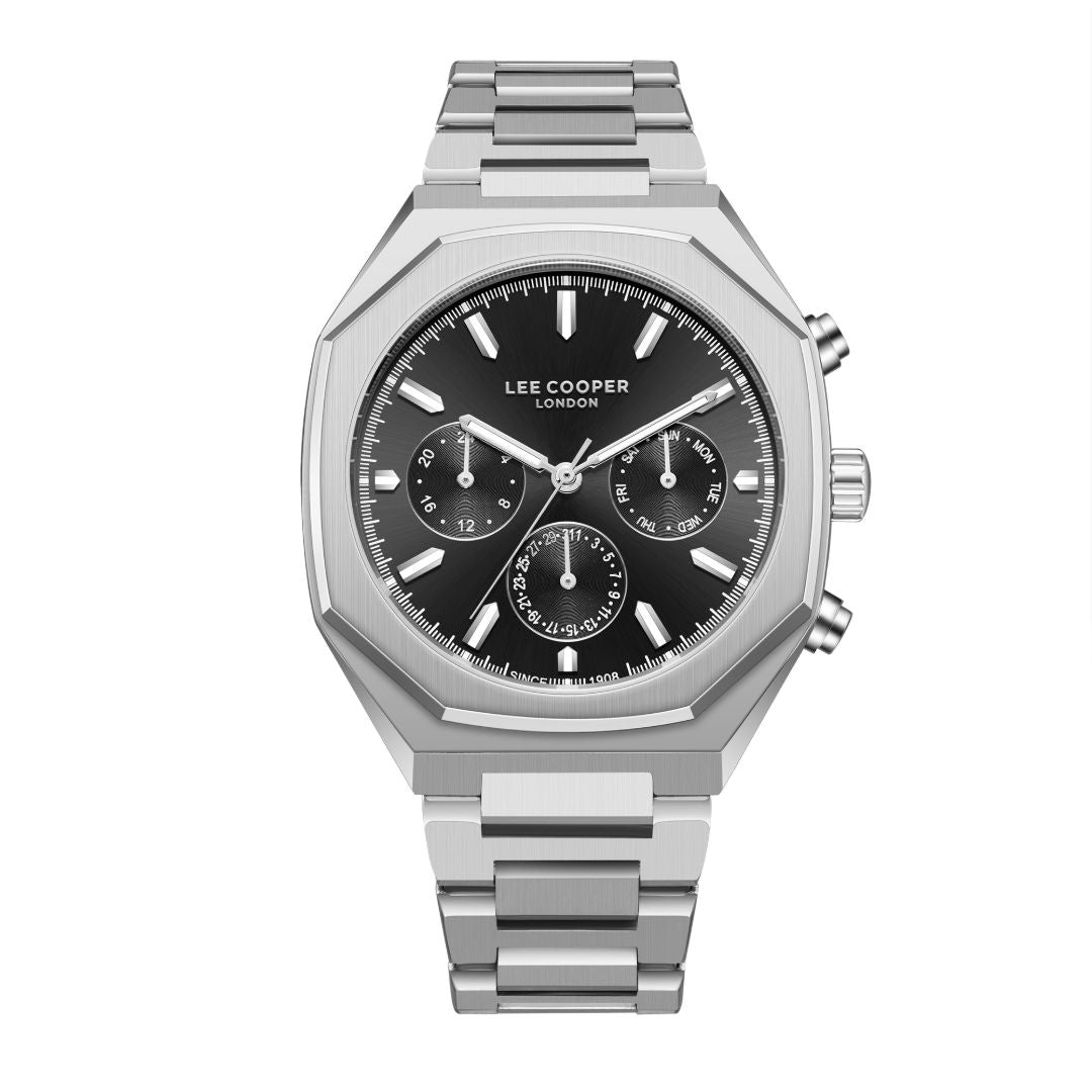 Lee Cooper Men's Multi Function Black Dial Watch, Lc08045.350