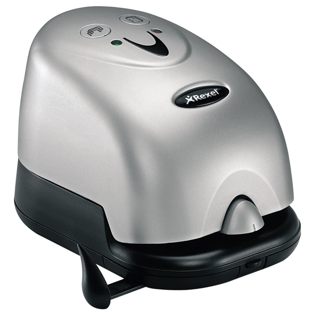 Rexel Polaris 1420, Electric Stapler & Punch, Silver/Black