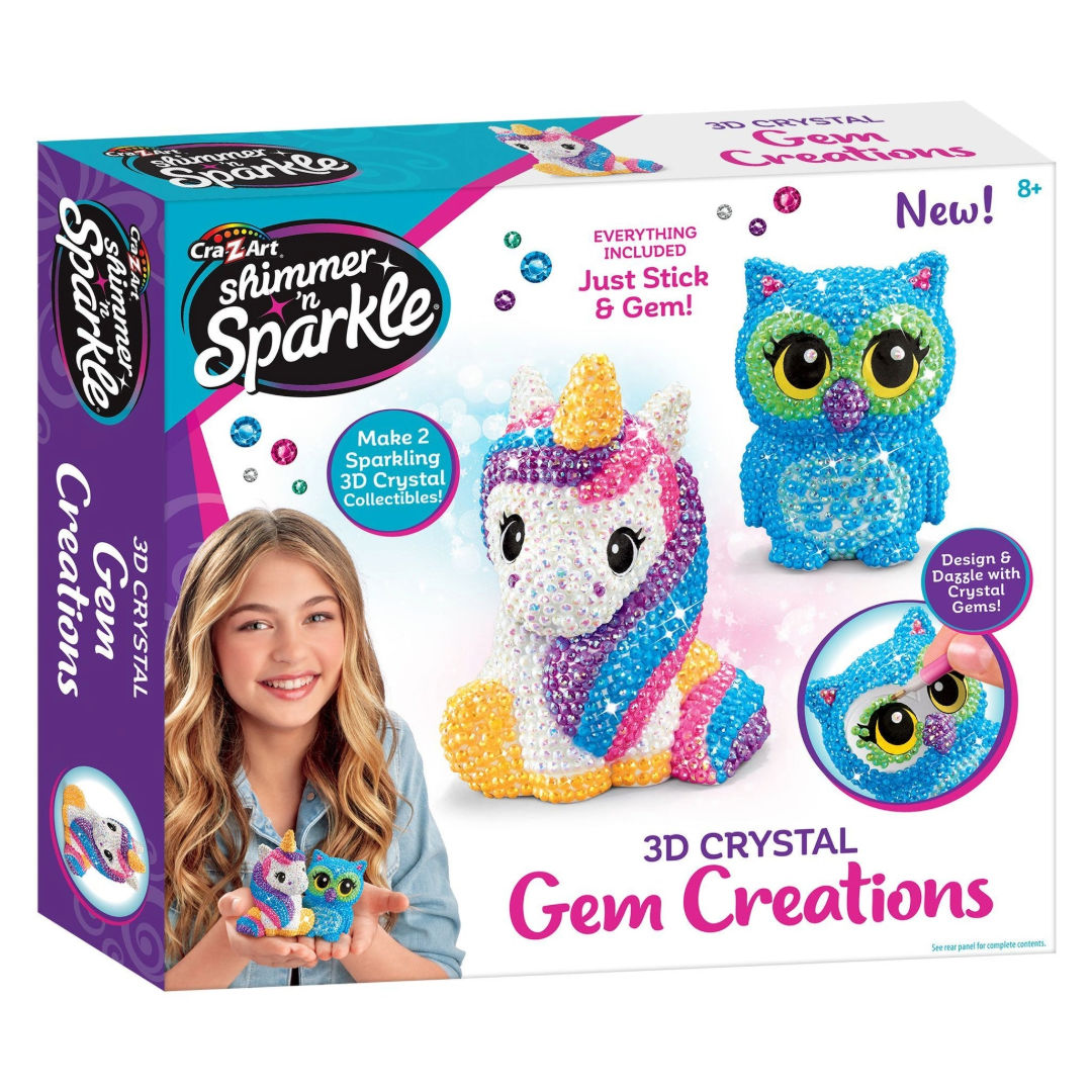 Cra-Z-Art Shimmer ‘n Sparkle 3D Crystal Gem Creations Craft Kit