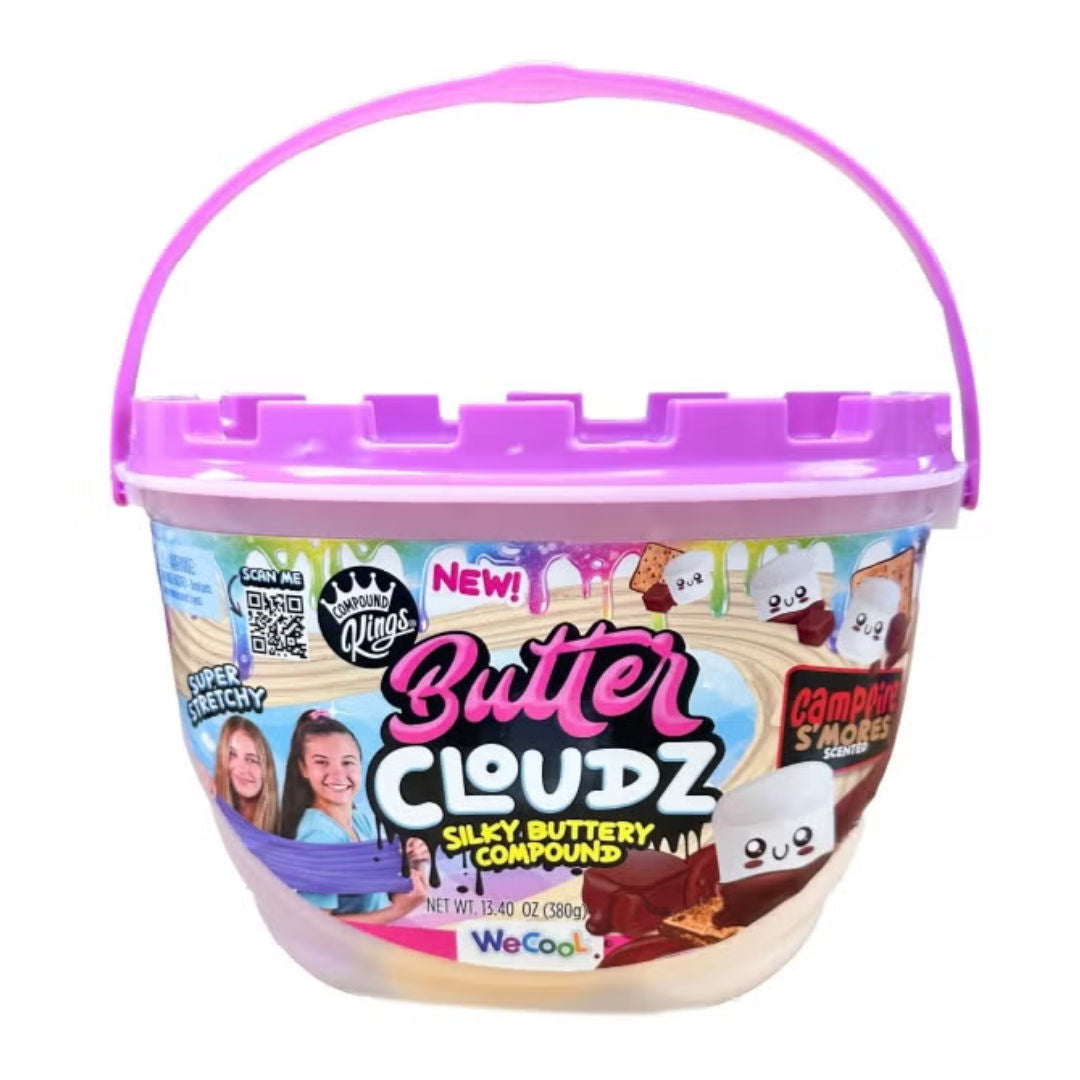WeCool COMPOUND Kings Butter Cloudz, Silky Buttery Compound, Campfire S'mores Scented Slime In A  Tub, 380gm